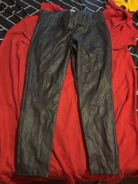 Old Navy Black Faux Leather Boot Cut Pants